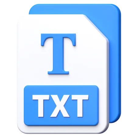 Arquivo txt  3D Icon