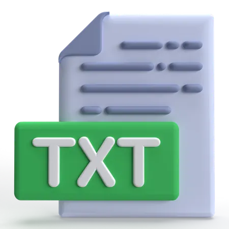 Arquivo txt  3D Icon