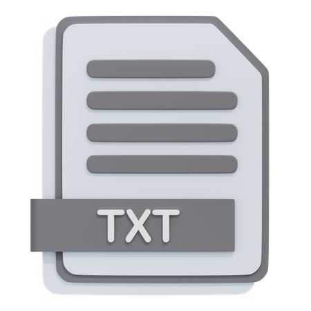 Arquivo txt  3D Icon