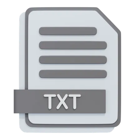 Arquivo txt  3D Icon