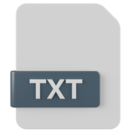 Arquivo txt  3D Icon