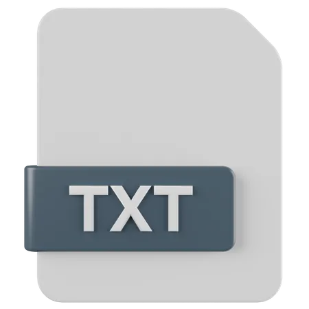 Arquivo txt  3D Icon