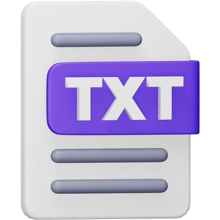 Arquivo txt  3D Icon