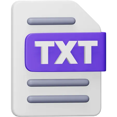 Arquivo txt  3D Icon