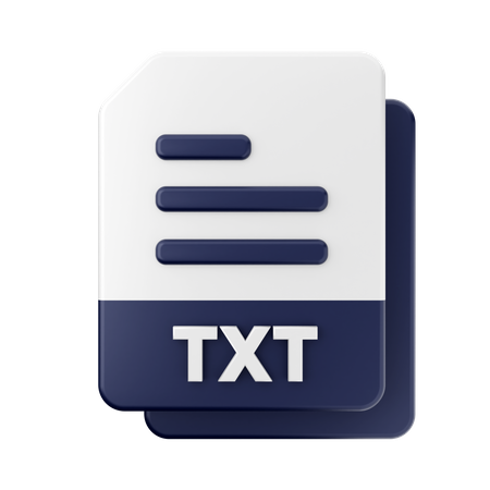 Arquivo txt  3D Icon