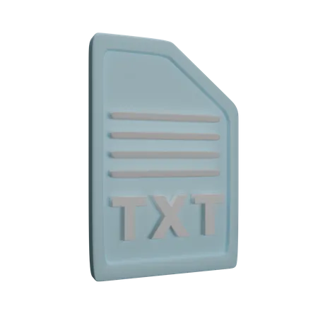 Arquivo txt  3D Icon