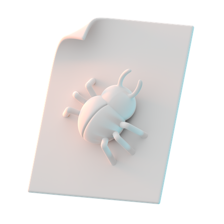 Arquivo de vírus  3D Icon