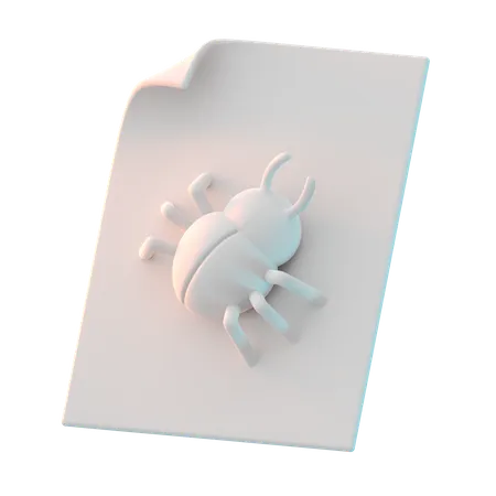 Arquivo de vírus  3D Icon