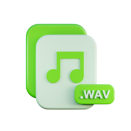 Arquivo wav  3D Icon