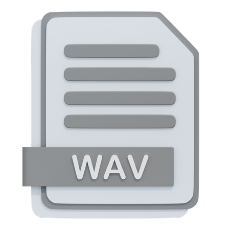 Arquivo wav  3D Icon