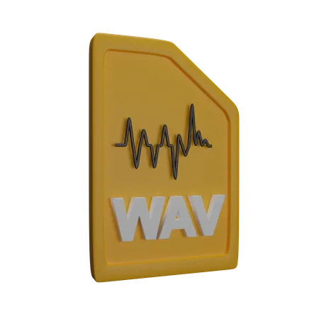 Arquivo wav  3D Icon