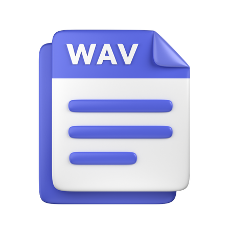 Arquivo wav  3D Icon