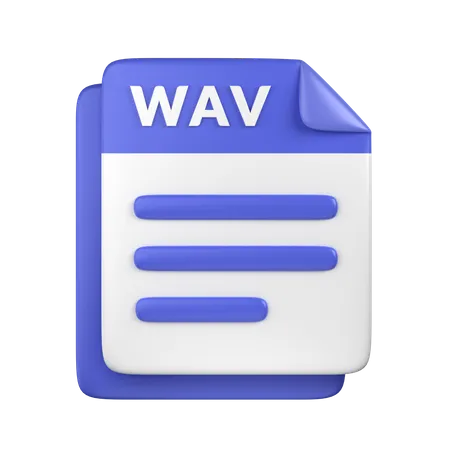 Arquivo wav  3D Icon