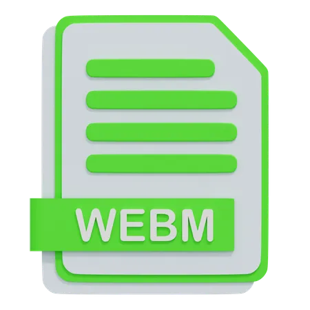 Arquivo webm  3D Icon