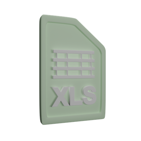 Arquivo xls  3D Icon