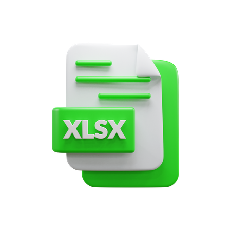 Arquivo Xlsx  3D Icon