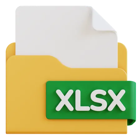 Arquivo Xlsx  3D Icon