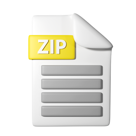 Arquivo zipado  3D Icon