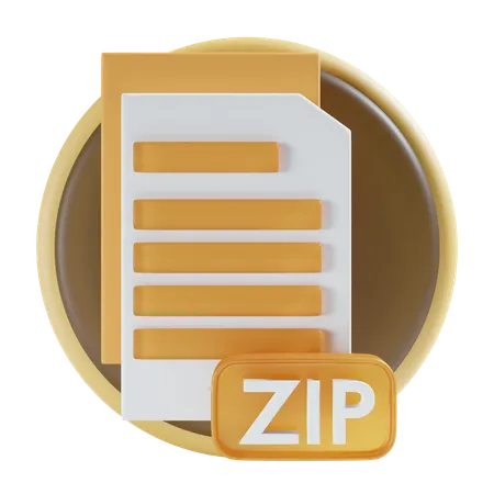 Arquivo zipado  3D Icon