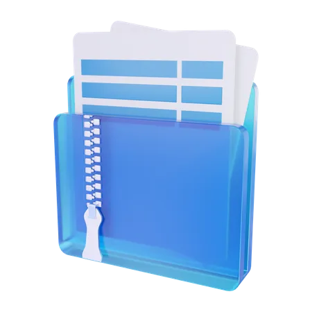 Arquivo zip do documento  3D Icon