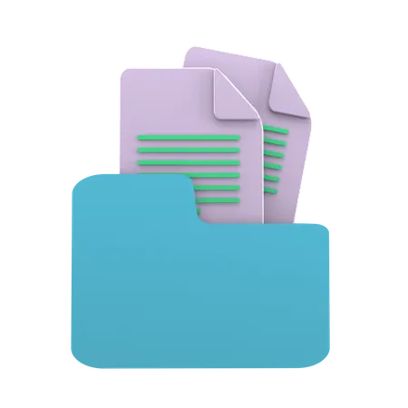 Arquivos de documentos  3D Icon