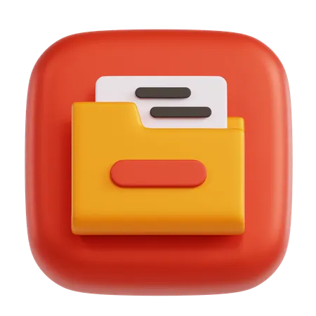 Pasta de arquivos  3D Icon