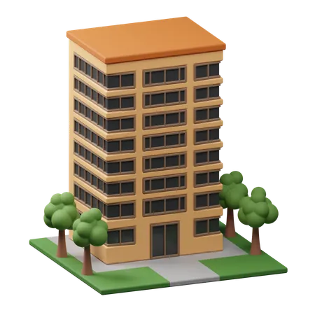 Construção de arranha-céu  3D Icon