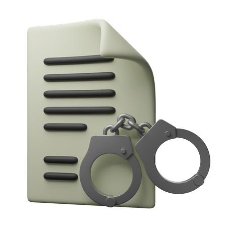 Arrest warrant  3D Icon