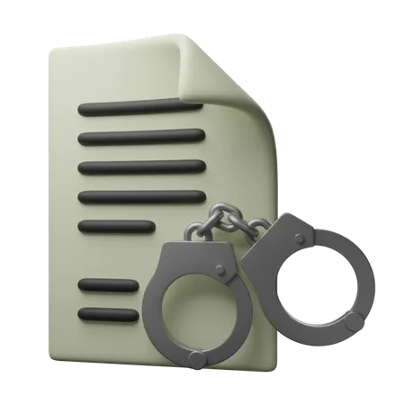 Arrest warrant  3D Icon