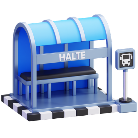 Arrêt arrêt de bus  3D Icon