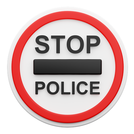 Arrêter la police  3D Icon