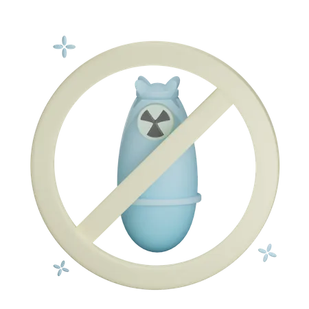 Arrêter la bombe nucléaire  3D Icon