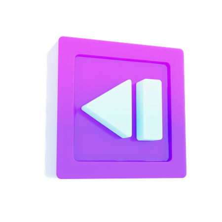 En arrière  3D Icon