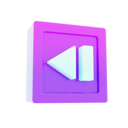 En arrière  3D Icon