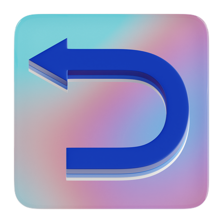 En arrière  3D Icon