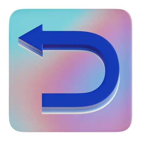 En arrière  3D Icon