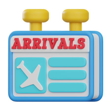 Arrival Board  3D Icon