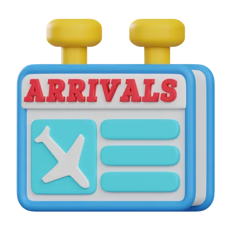 Arrival Board  3D Icon