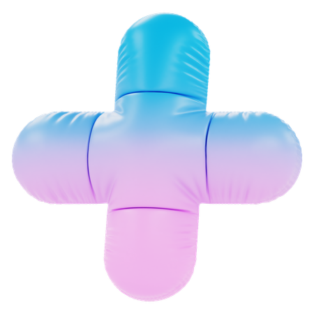 Arrondi plus  3D Icon