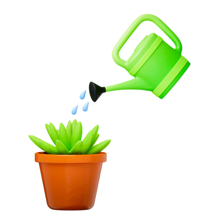 Arrosant les plantes  3D Icon