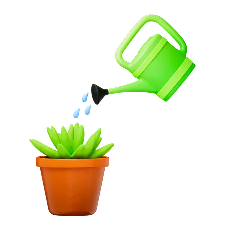 Arrosant les plantes  3D Icon
