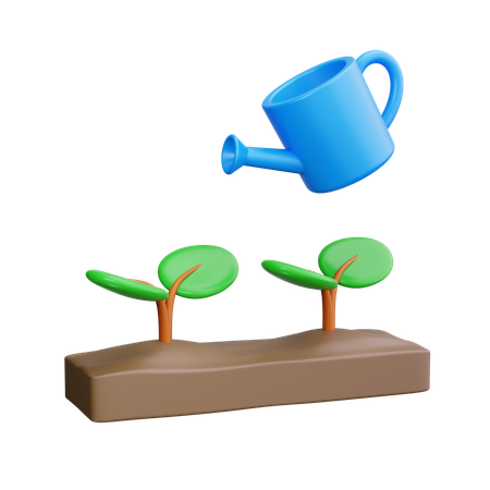 Arrosant les plantes  3D Icon