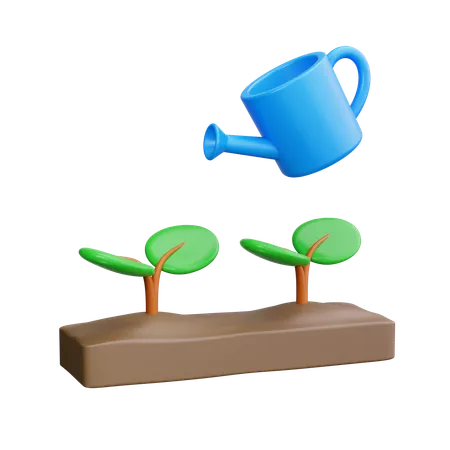 Arrosant les plantes  3D Icon