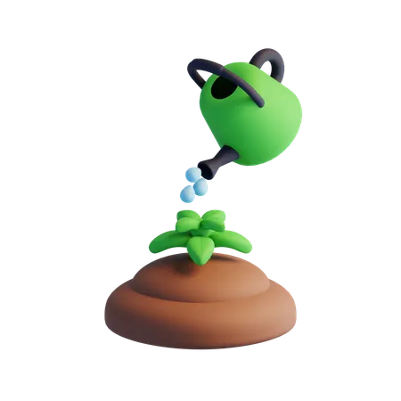 Arrosant les plantes  3D Icon