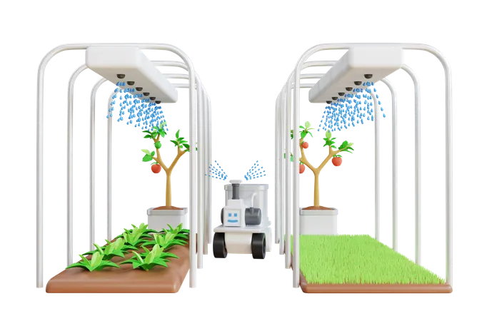 Arrosoir automatique  3D Illustration