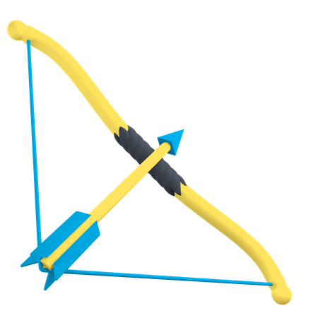 Arrow And Bow 3D Illustration