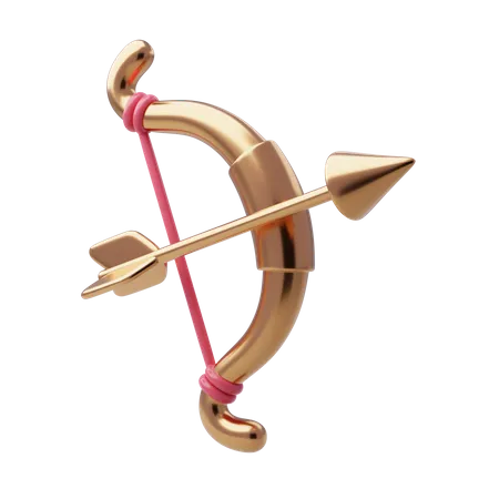 3 D Cupid Archery Arrow Anniversary Valentines Day Concept 3D Icon