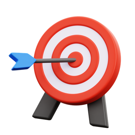 Arrow and Dartboard  3D Icon