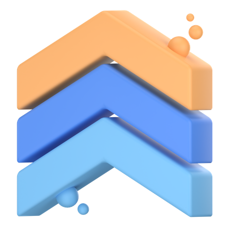 Arrow chart  3D Icon