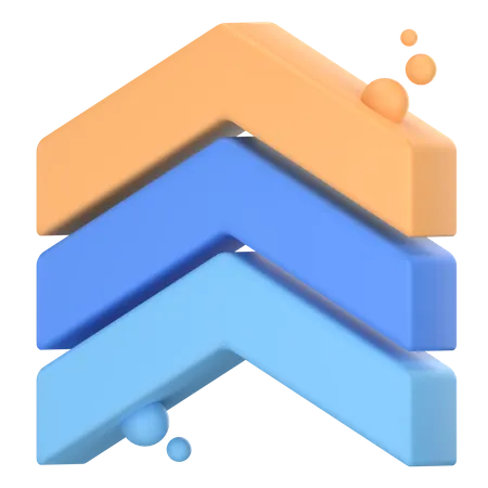 Arrow chart  3D Icon